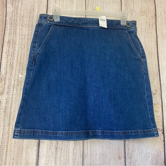Ann Taylor Weekend A line Womens Denim Mini skirt size 0 - Picture 2 of 9